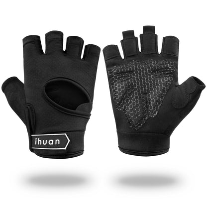 ihuan New Breathable Workout Gloves for Women & Men - No More Sweaty & Full Palm Protection Gym Exercise, Cycling， Fitness, Weightlifting, Pull-ups, Deadlifting, Rowing