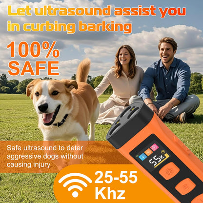OKSJ Dog Bark Deterrent Device, 2025 Anti Barking Device for Dogs 65FT Far Ultrasound Dog Bark Deterrent, Humane Alternative to Training Collars, Works Indoors & Outdoors - Stubborn Barking Solution