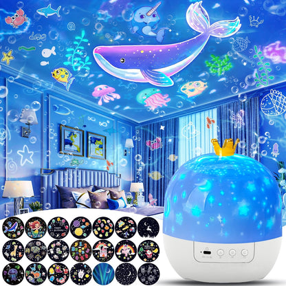 LytRdIt 21 Sets of Films, Night Lights for Kids, Star Galaxy Projector, Bedroom, Ceiling, Star Projector with 360 Rotating for Boys and Girls, Birthday, Christmas Gifts, Room Decor