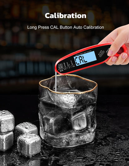 Vuwwey Instant Read Meat Thermometer Digital for Cooking with Dual Probe, Big Backlit & Calibration, Food Thermometer for Oven, Candy, Smoker, Grill, BBQ & Oil Fry, Gifts for Men, Kitchen Essentials