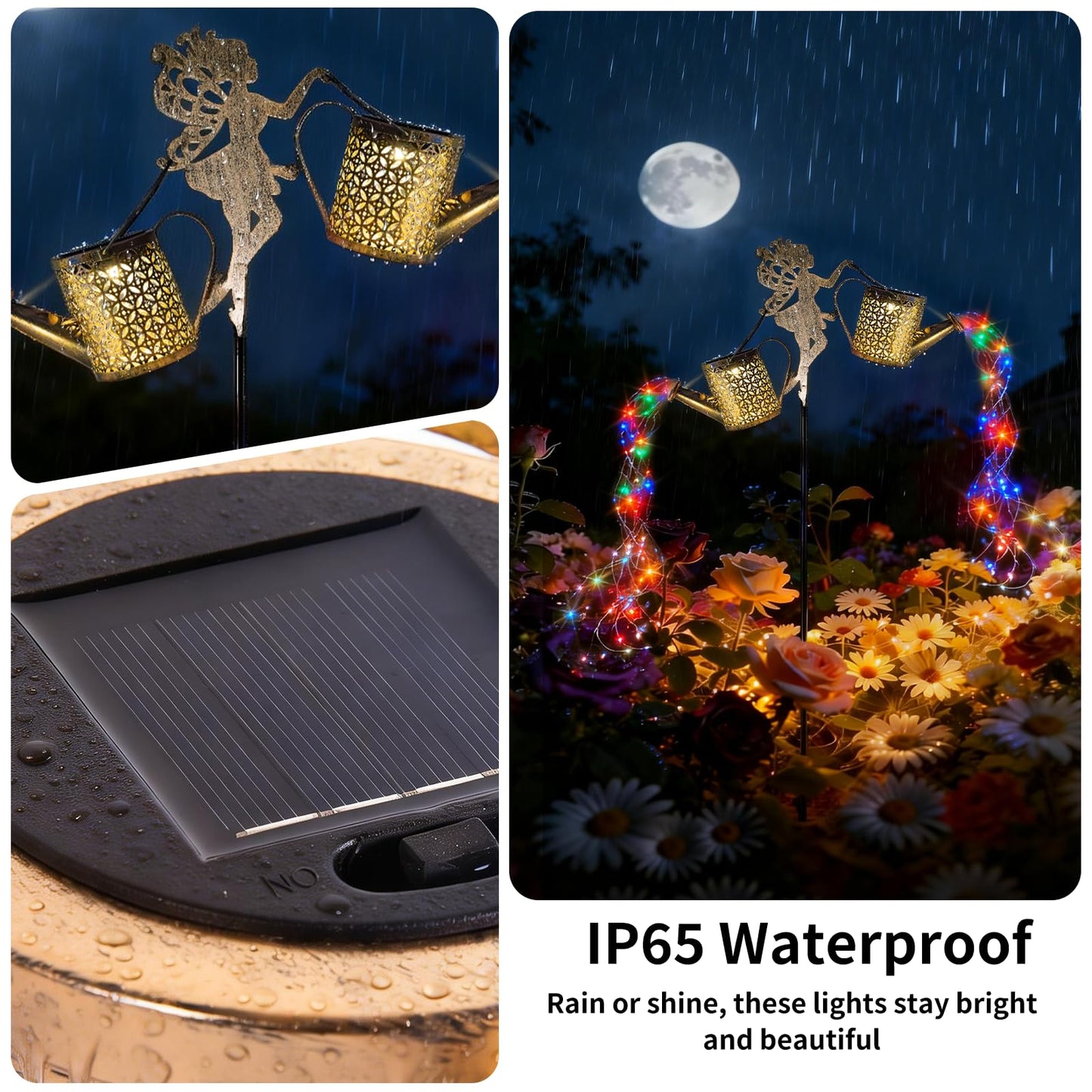 SRNPMIU Solar Watering Can Light - Solar Yard Decorations Outdoor,Garden Decor Lights for Yard,IP65 Waterproof Hanging Lantern Lights,Outside Garden Flower Bed Decor Light for Moms Birthday 2PCS