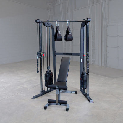 Body-Solid Powerline (PFT100) Cable Crossover Exercise Machine for Home & Commercial Gym, Functional Training Center with Dual 160lbs. Weights Stack for Cable Workout
