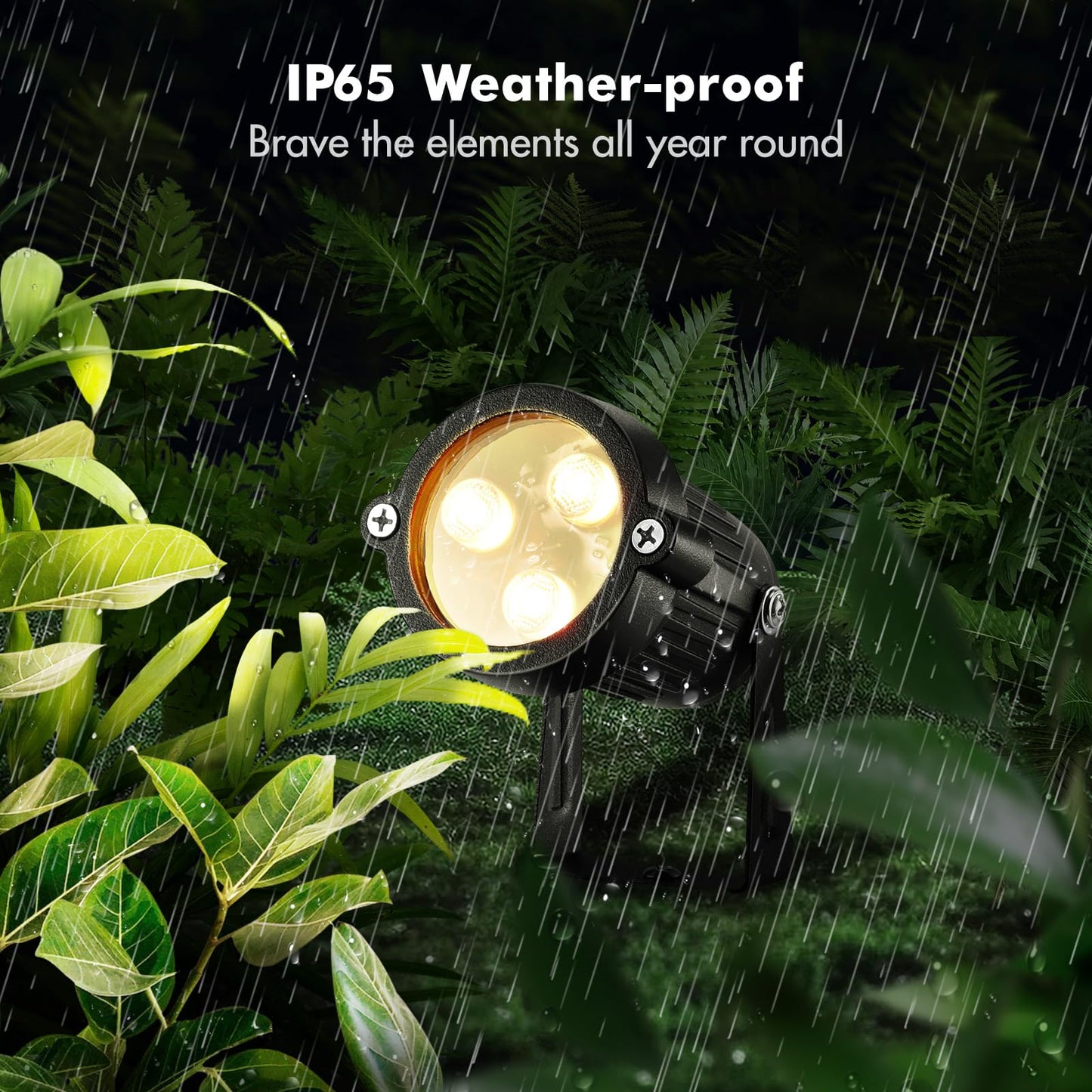LemonBest Landscape Lighting - 6W RGB Color Changing Halloween Landscape Lights 120V Christmas Outdoor LED Spotlight with Remote Control Waterproof Spot Lights for Yard Garden Patio Driveway (1 Pack)