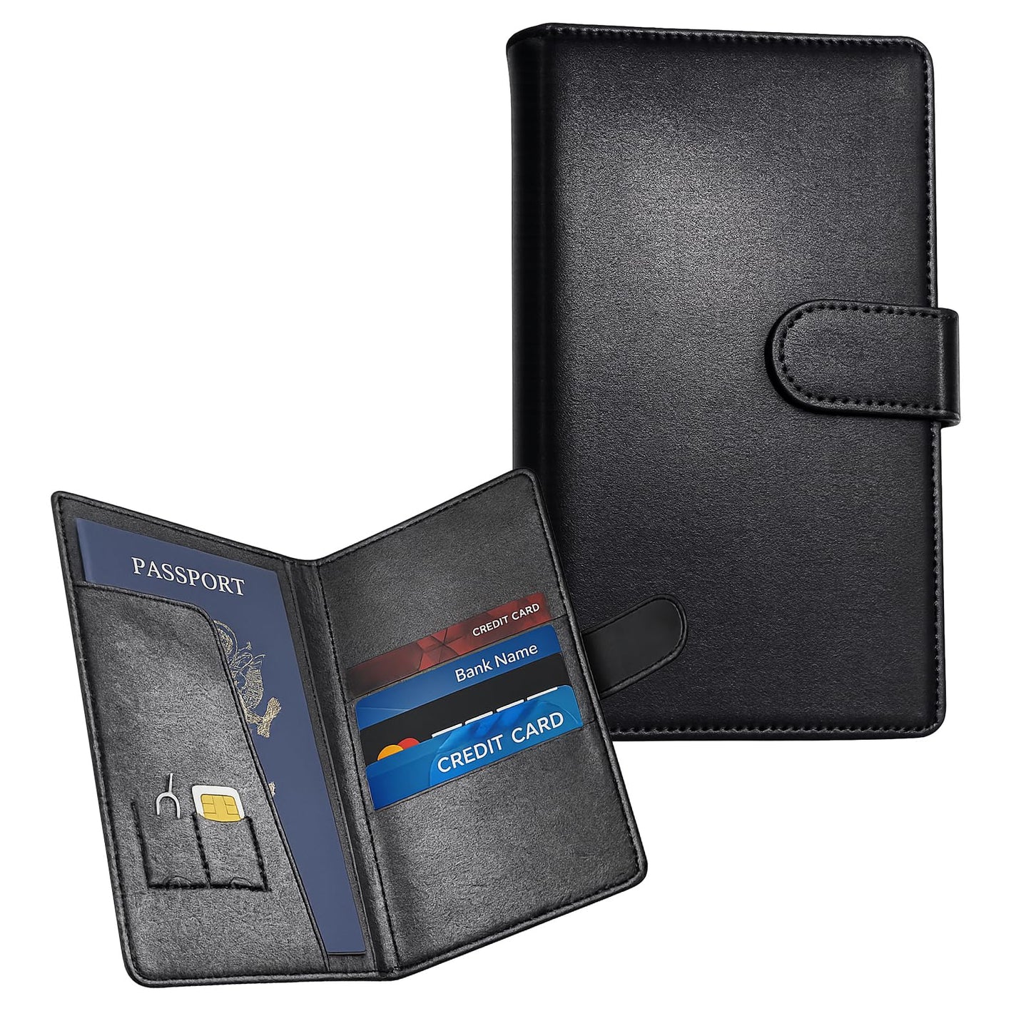 Travel Depot Trackable Passport Holder for Travel, Apple Find My Compatible Passport Wallet, Anti-Lost Passport Cover with Card Slots for Men & Women, Smart Travel Wallet