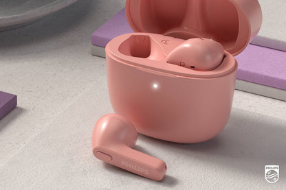 Philips T2236 True Wireless Headphones with IPX4 Water Resistance and Super-Small USB-C Charging case