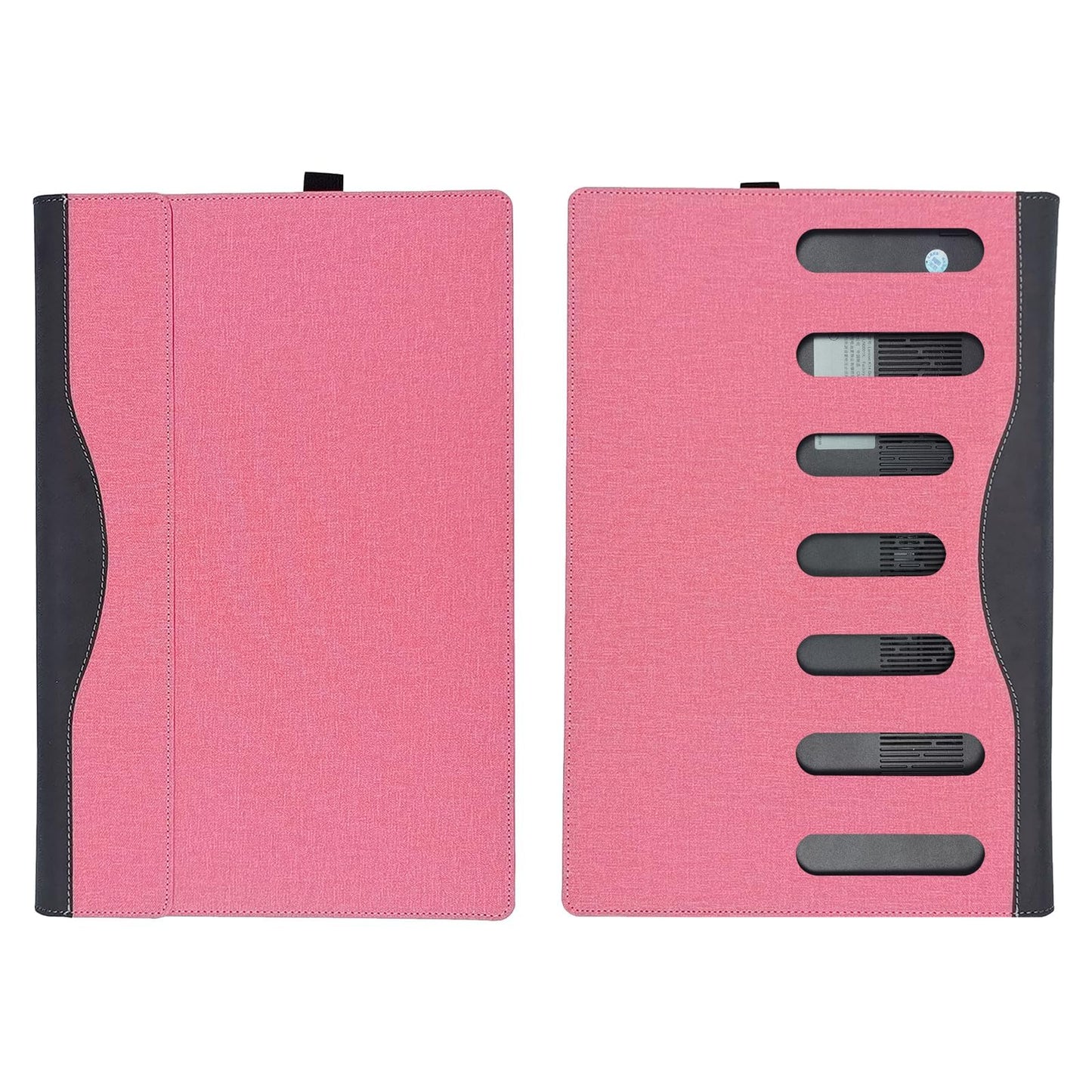 RUNMEIJIA Laptop Cover for Dell Latitude 5450 5440 5430 5420 Series 14 inch 2021～2024 Notebook PC .2-in-1 Detachable PU Leather Notebook (Pink)