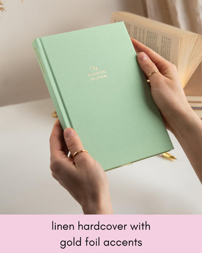 Kunitsa Co. The Reading Journal - 52 Reviews, Book Journal for Book Lovers and Readers, Review and Track Your Reading, Green