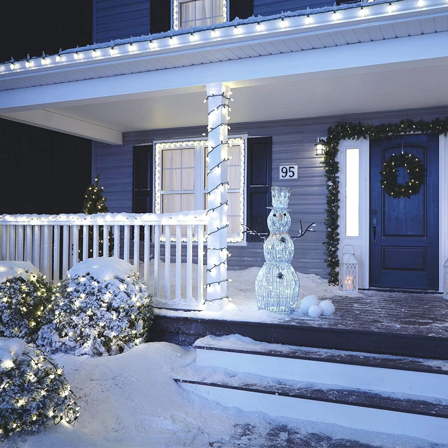 HISHINY Christmas Lights Outdoor Decorations for Bushes,LED Connectable Bush Christmas Lights Outdoor Yard Mesh Shrub Net Light for Party, Holiday, Wedding, Tree,Bushes (Cool White)