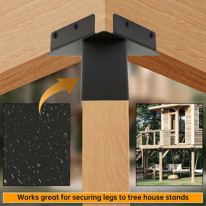 ECOTRIC Deer Stand Brackets 4x4 Deer Blind Brackets, 4Pcs Compound Angle