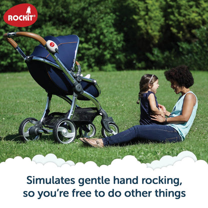 Rockit Rocker (AA Battery Version) - Baby Sleep Aid Gently Rocks Any Stroller or Buggy, Adjustable Speed with 60 Minute Timer - Fits All Pushchairs & Prams to Create a Portable Baby Bouncer