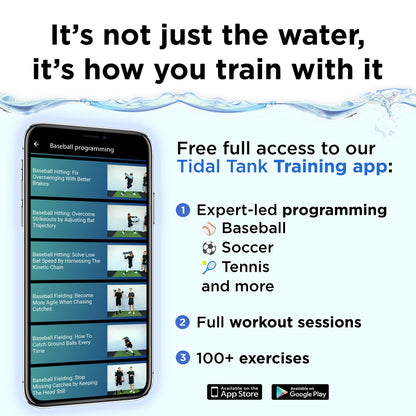 Tidal Tank Bulgarian – Water-Filled Bulgarian Bag for Rotational Power, Ox Bag for Explosive Strength & Dynamic Training – Adjustable Live Weight Workout Bag with App & Video Library Access