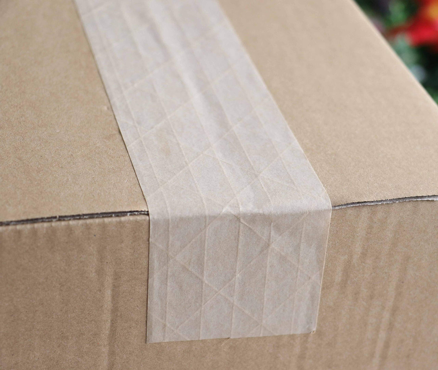 BOMEI PACK Reinforced Kraft Paper Packing Tape, 4 Pack 2.75 inch x 380 ft, Water Activated Gummed Kraft Tape for Heavy Duty Secure Packing, Shipping and Moving