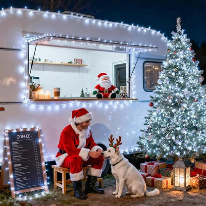 JMEXSUSS 168FT 600 LED White Christmas Lights Outdoor with Remote Indoor Christmas Tree Lights Plug in Cool White Twinkle String Light for Room Holiday Party Xmas Decorations