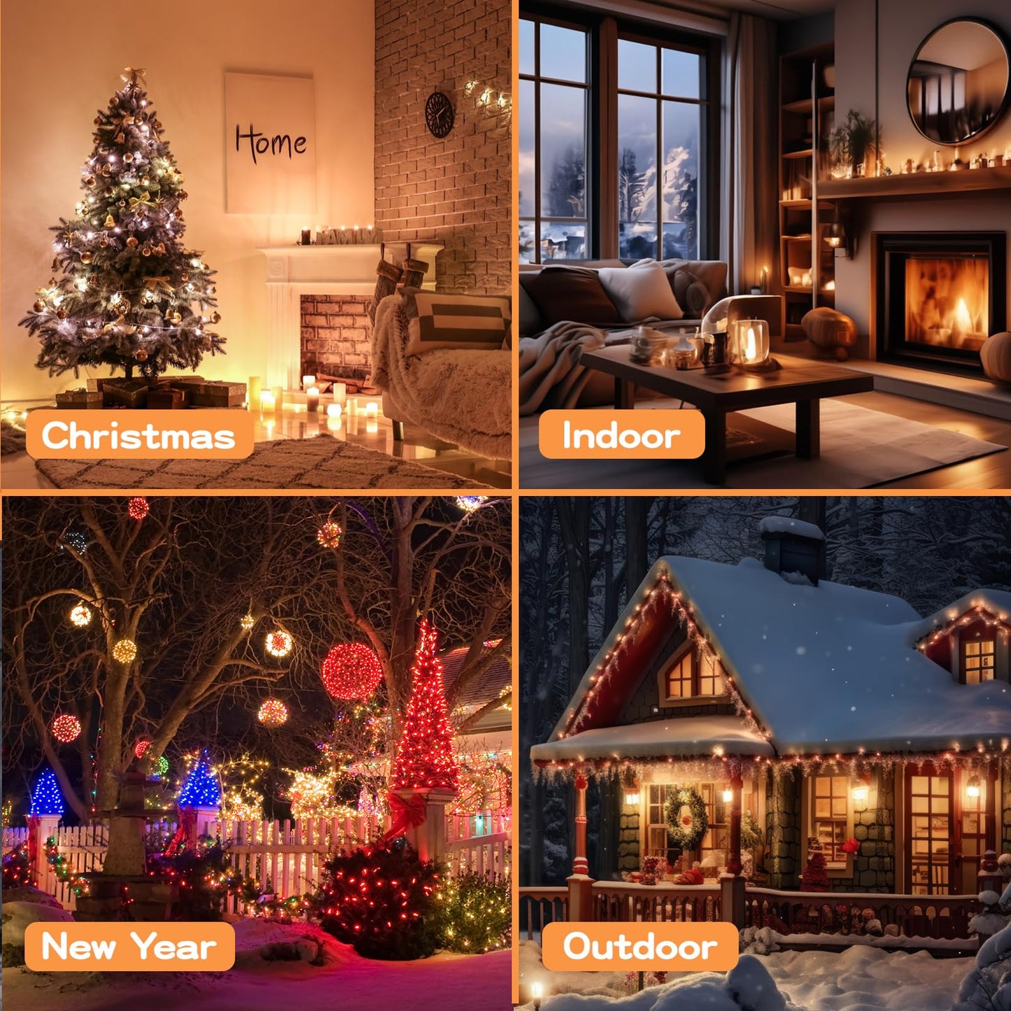 Christmas Snowflake Projector Lights Outdoor- IP65 Waterproof LED Snowfall Spotlight for Halloween &Xmas Projector Holiday Party, Home Decor Garden, Black