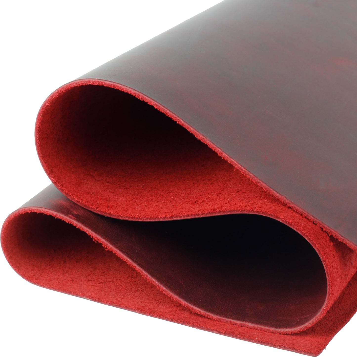 Real Leather Tooling Sheets - for Crafting Tools, Leather Wallets, Leather Materials - Thick Crazy Horse Leather Sheets - Not Faux Leather Sheets (Red, 12"x12")