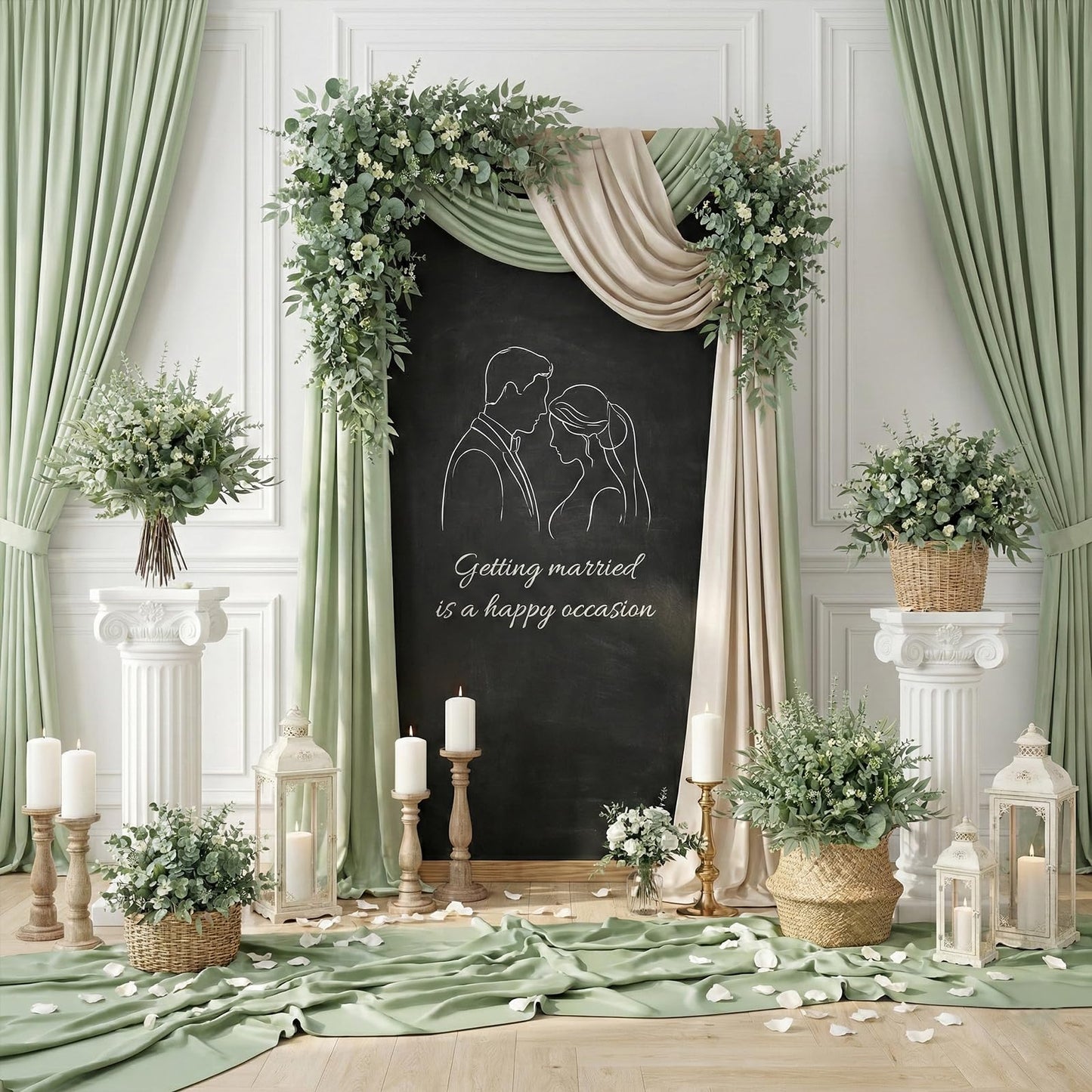 lovemoon 130 Pcs Artificial Mixed EucalyptusStems Bulk, 5 Kinds of Faux GreeneryEucalyptus Leaves Bulk for Vase Wedding DIY Bouquets Floral Arrangement Home Decor (130, Green)