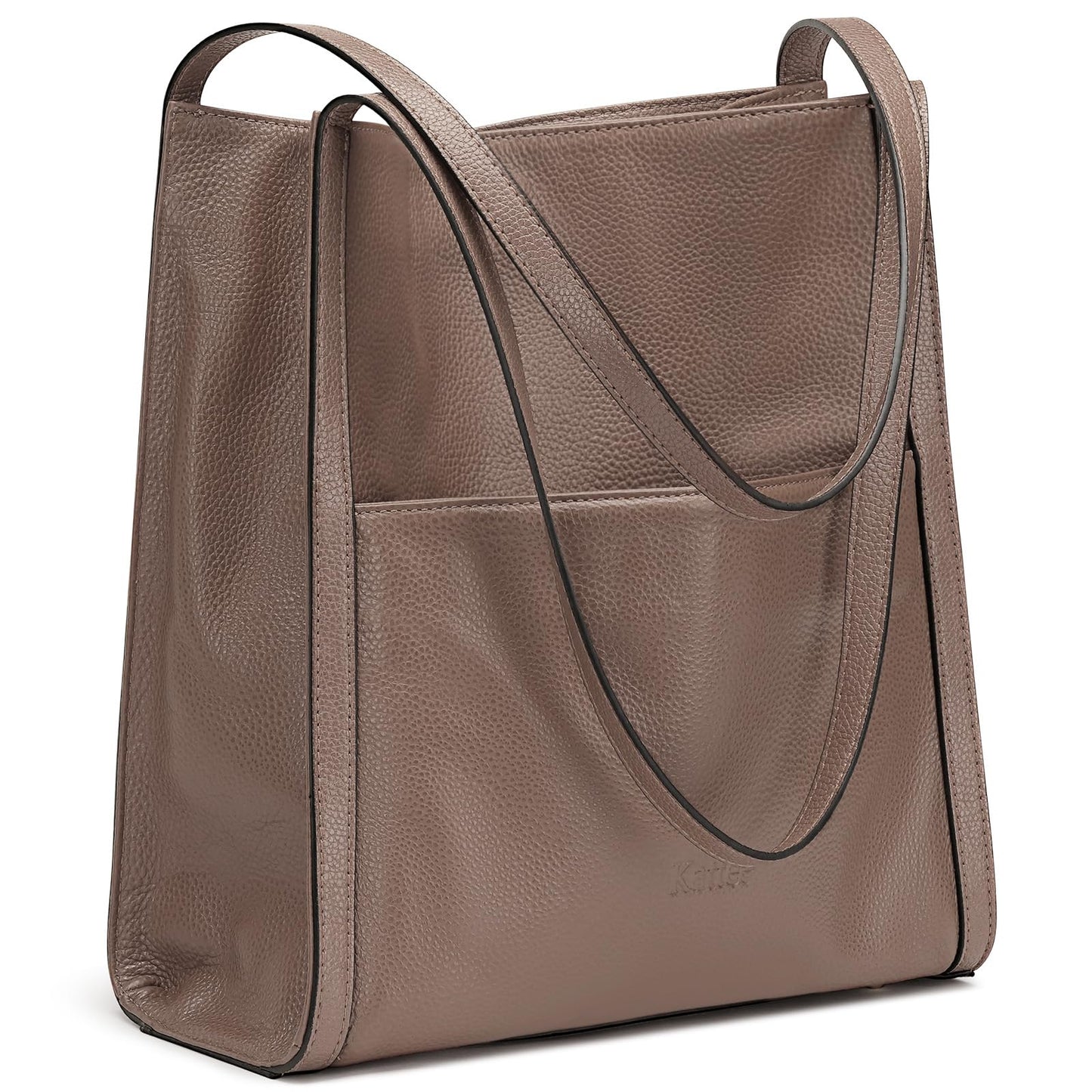 Kattee Leather Tote Shoulder Bag for Women, Leather Purse and Handbags Medium Size