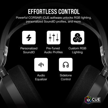 Corsair HS80 MAX Wireless Multiplatform Gaming Headset with Bluetooth – Dolby Atmos – Broadcast Quality Microphone – iCUE Compatible – PC, Mac, PS5, PS4, Mobile – Steel Gray