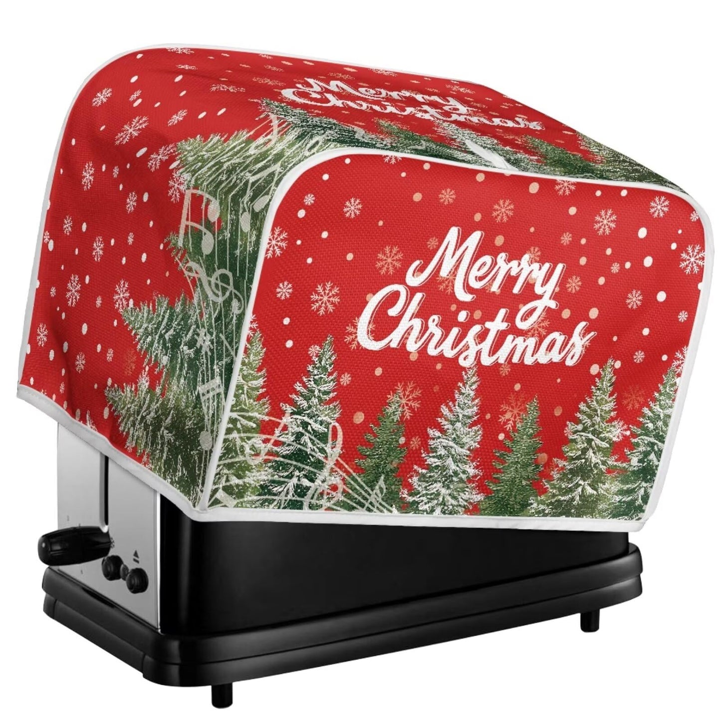 ASQVTIFE Christmas Tree Toaster Oven Cover for 4 Slice Christmas Kitchen Decor Christmas Tree Toaster Oven Cover Fits for Most Standard 4 Slice Toasters Kitchen Food Dust Covers