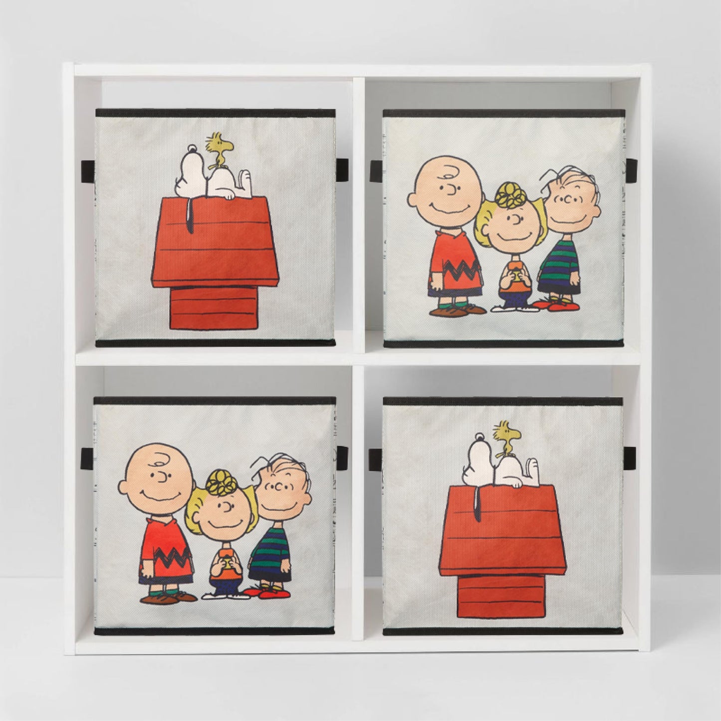 Idea Nuova Storage Cubes for Kids,2 Pack Collapsible Fabric Bins with Handles, Organizer Boxes for Bedroom, Playroom & Nursery,Peanuts
