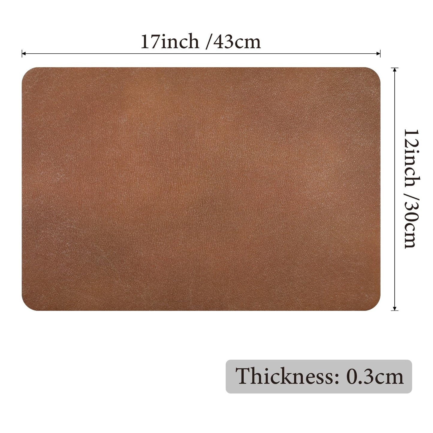 Vinyl Placemats Set of 6-12x17 Inch - Heat Resistant Washable Place Mats Waterproof Non-Slip Wipeable Table Mats for Dining Table Decor, Indoor/Outdoor Plastic Mat