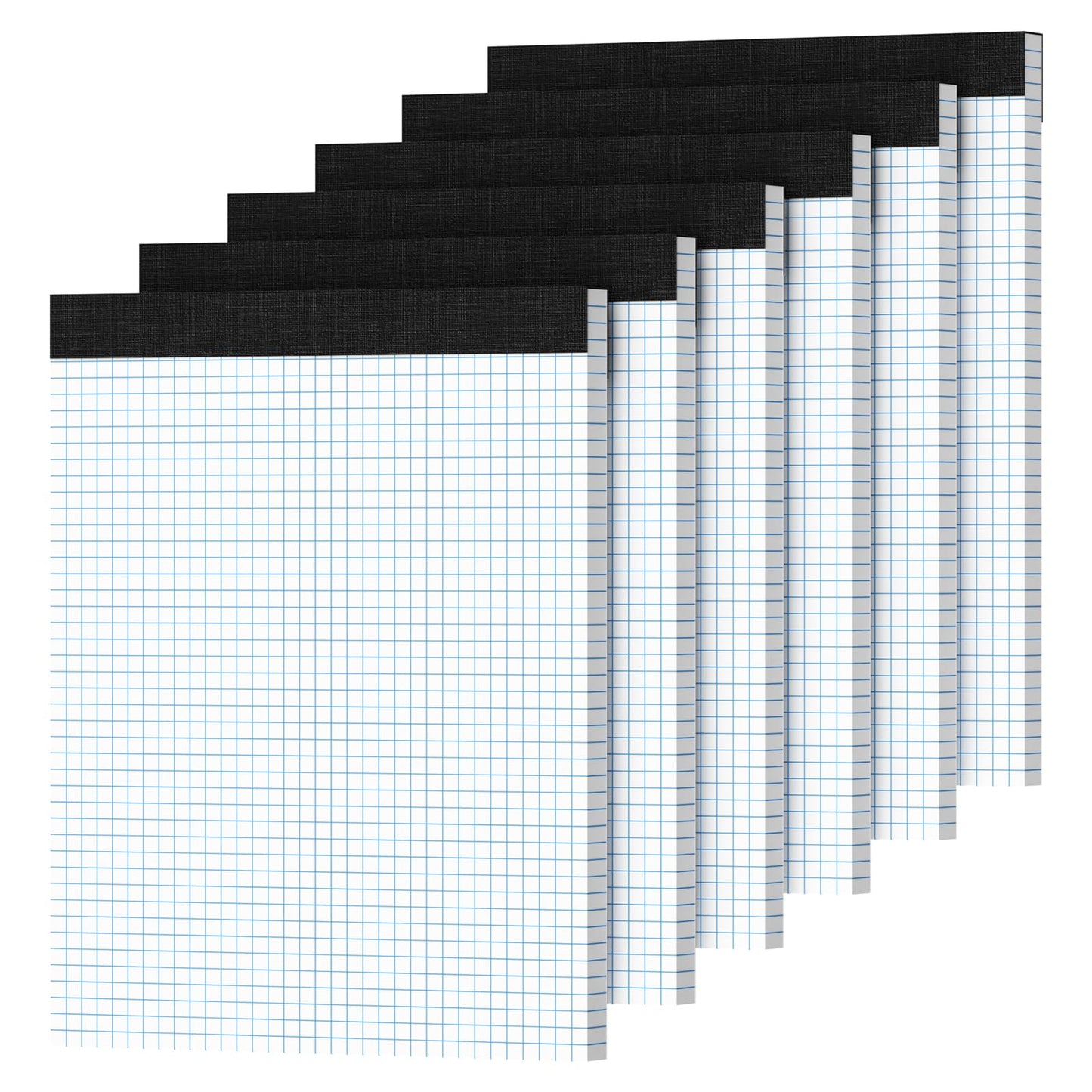 Ciphyfee Graph Paper 8.5 X 11, 6 Pack, 4x4 Quad Ruled, Grid Paper Pad 8-1/2" X 11", Grid Pad 8.5 X 11.75, Engineering Notebook, Easy Tears Off, White 70 Gsm Graft Paper