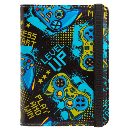 Passport and Vaccine Card Holder Combo Passport Holder with Vaccine Card Slot Wallet Credit Card Protector with RFID Blocking Women Men (Gaming Enthusiast)