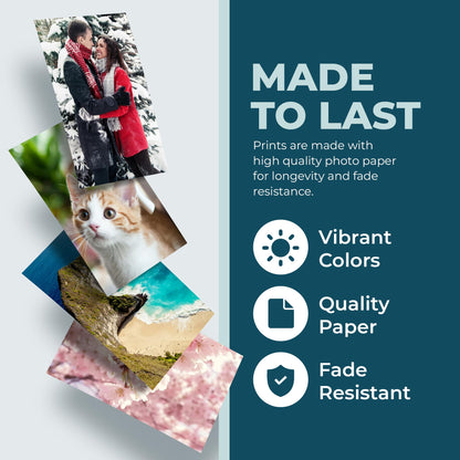 Photo Prints - Glossy - 4x6 - Standard Size - Upload Your Own Photos - Personalized Picture Prints - Custom Printed Photos for Home Decor - Made in the USA - Custom Prints for Picture Frames and Wall Art