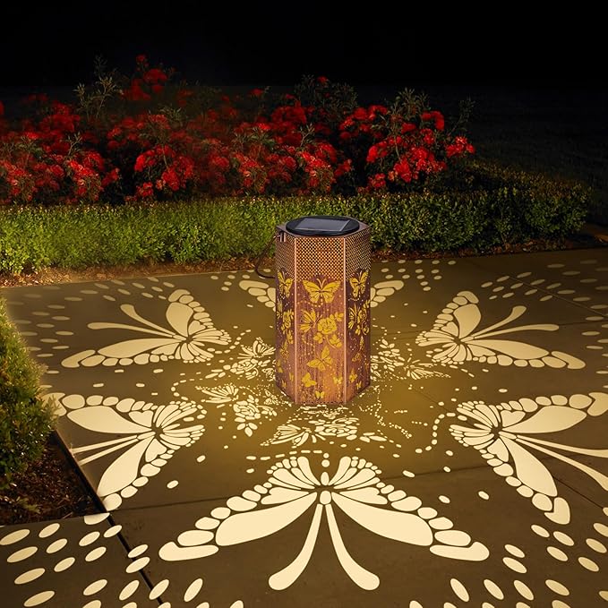Christmas Decorations Gifts for Women Butterfly Solar Lights Outdoor - Butterflies Solar Lanterns Outdoor Waterproof Garden Decoration for Outside, Outdoor, Yard, Lawn