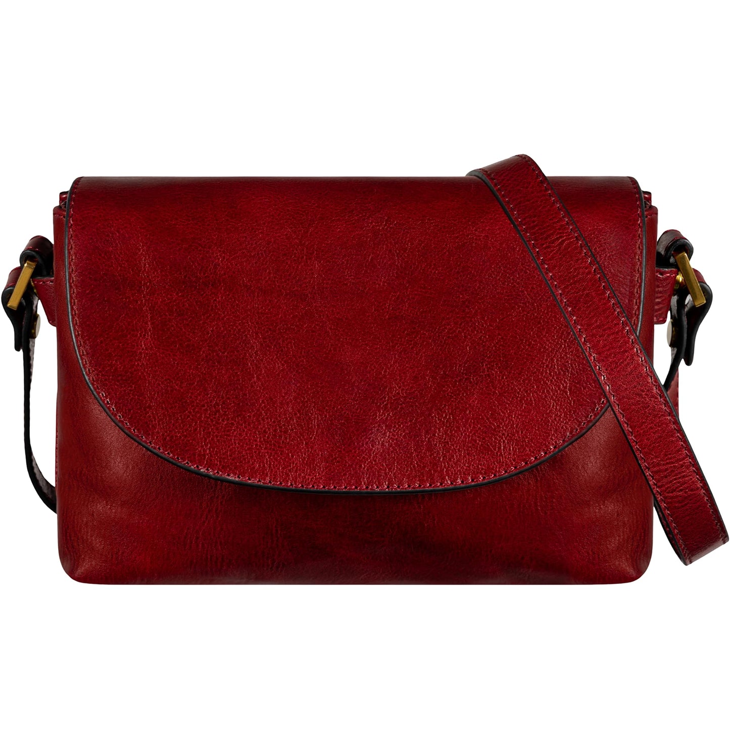 Time Resistance Leather Crossbody Bag for Women - Handbag, Shoulder Bag, Messenger Purse (Red) - Gift Box Included
