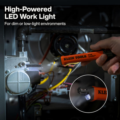 Klein Tools ET190 Gas Leak Detector, Wide Detection Range, Audible and LED Alerts, Slim and Lightweight