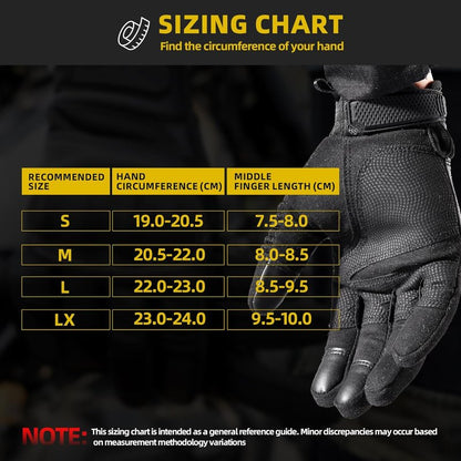 Touchscreen Full Finger Gloves for Men - Padded Outdoor Winter Gloves | Green