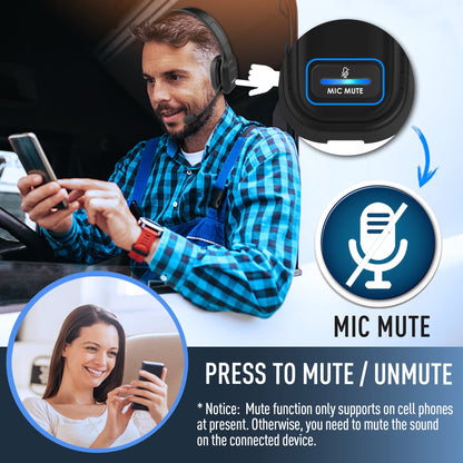 VELKPRO Wireless Headset with Microphone - Single-Ear Noise-Isolating Headphone for Call Centers and Home Office