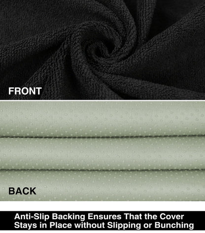 VSHIELD Waterproof Towel Car Seat Cover, Sweatproof Non-Slip Seat Protector, Universal Fit for Front Bucket or Rear Bench Seat of Cars, SUVs, Vans, Trucks, Compatible with Airbags and Armrests