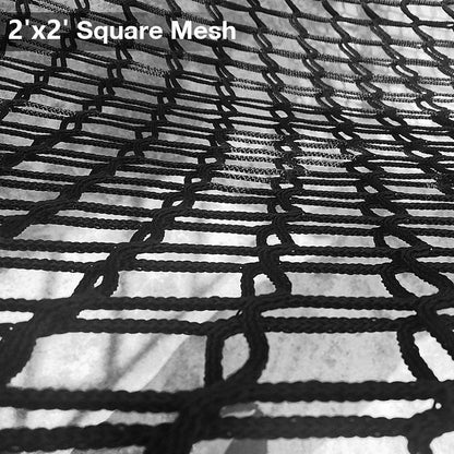Jalunth Kids Playground Play Safety Net - Climbing Cargo Net Treehouse Accessories Outdoor Equipment Set Double Layers Heavy Duty Backyard Net Bridge for Tree House Tree Fort Back Yard (6.5' x 9.8')