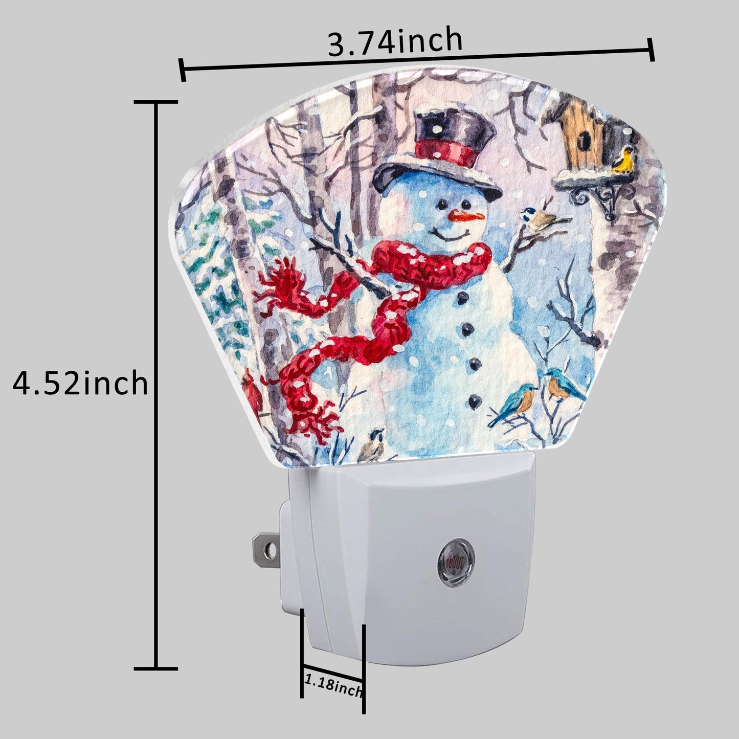 Uiaoiais Retro Christmas Snowman Night Light for Kids, Christmas LED Night Light Plug into Wall with Dusk to Dawn Sensor for Girls Boys Women Men Bedroom, Hallway, Kitchen, Bathroom, Stairs Decor