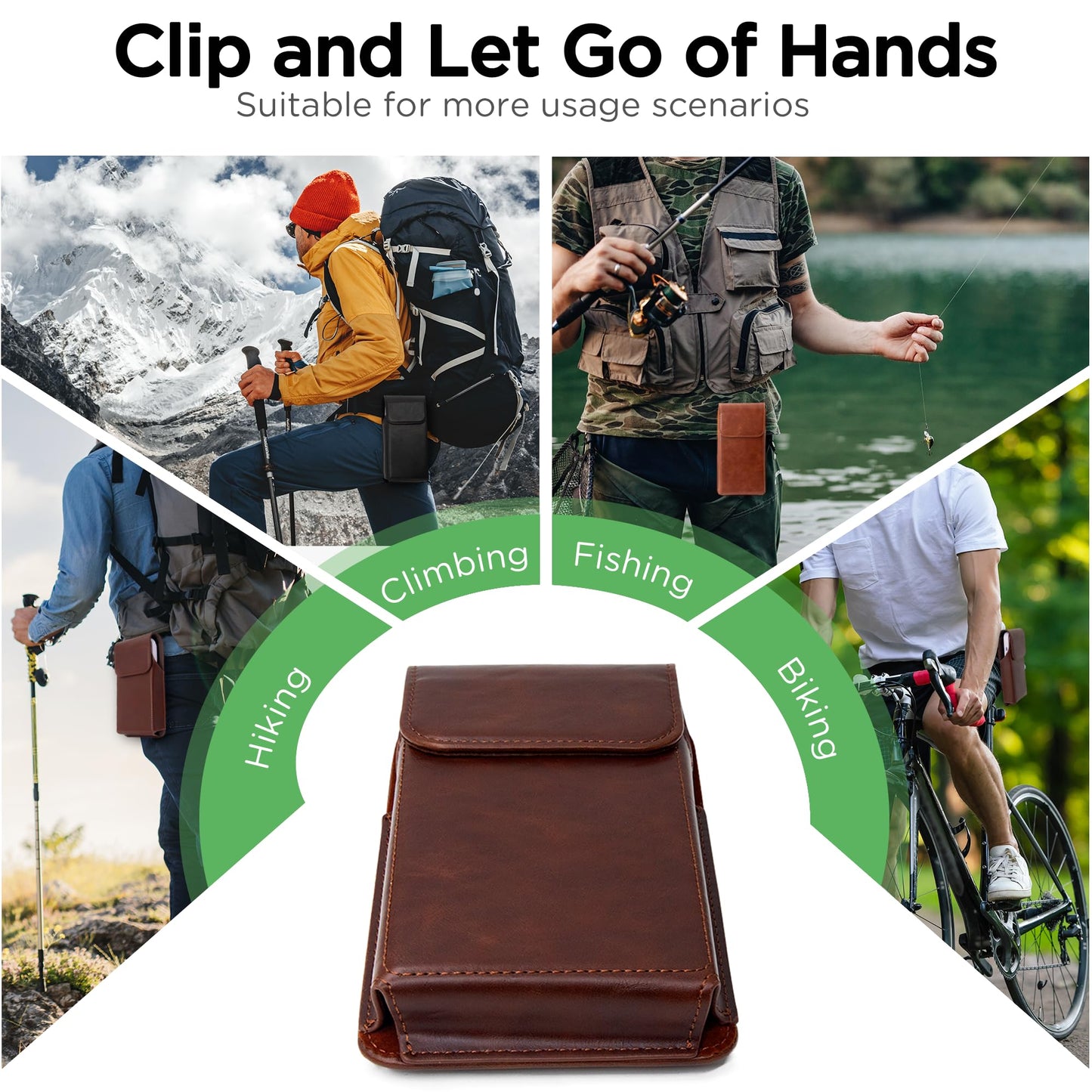INGIDO Holster for Galaxy S25 Ultra S24 Ultra S23 Ultra 5G Note 20 Ultra 5G Note 10+ Plus 5G, Premium Leather Pouch with Belt Clip Phone Holster Belt Case, Coffee -XL