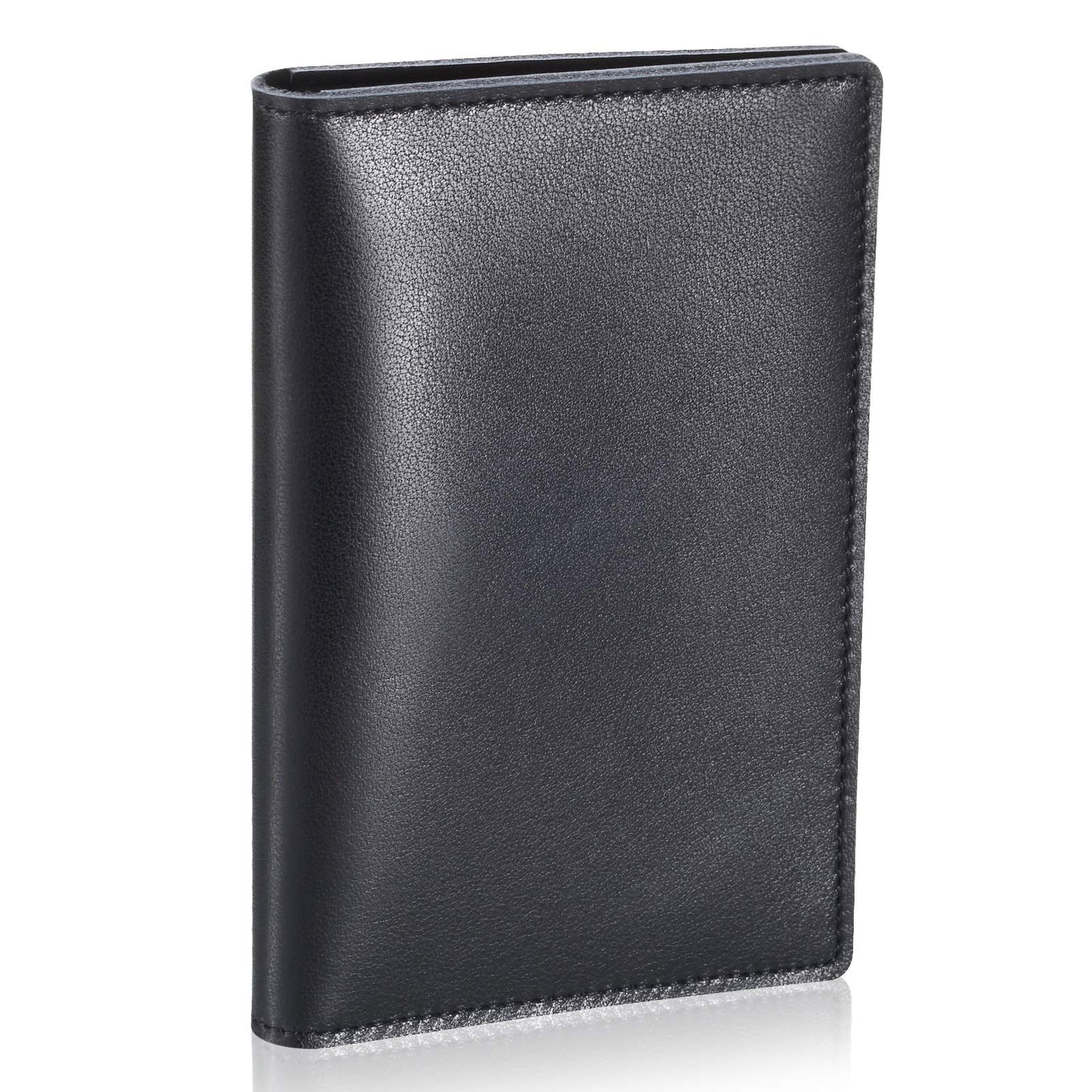 HISCOW Minimalist Thin Bifold Card Holder - Italian Calfskin