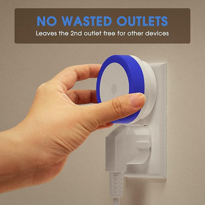 Briignite 2 Pack Blue Night Light, LED Night Light for Kids & Adults, Plug In, 60LM, 0.6W