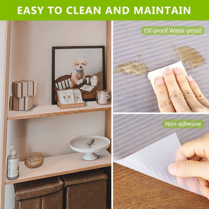 Shelf Liner Non Adhesive Refrigerator Mats Washable, No Odor Plastic Pantry Liners, Wire Shelf Paper & Drawer Liner for Cupboard,Kitchen Cabinets, Bathroom Shelves, Shoe Rack Transparent