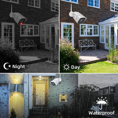 Security Camera System Wireless,Firstrend 1080P 8CH Wireless Home Security Systems with 4 pcs 2MP Full HD Cameras 1TB HDD Night Vision Motion Detection App for Indoor Outdoor Video Surveillance