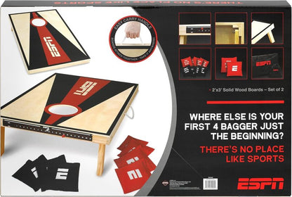 Solid Wood Cornhole Board Set - Includes Bean Bags & Travel Case | Perfect for Outdoor Games