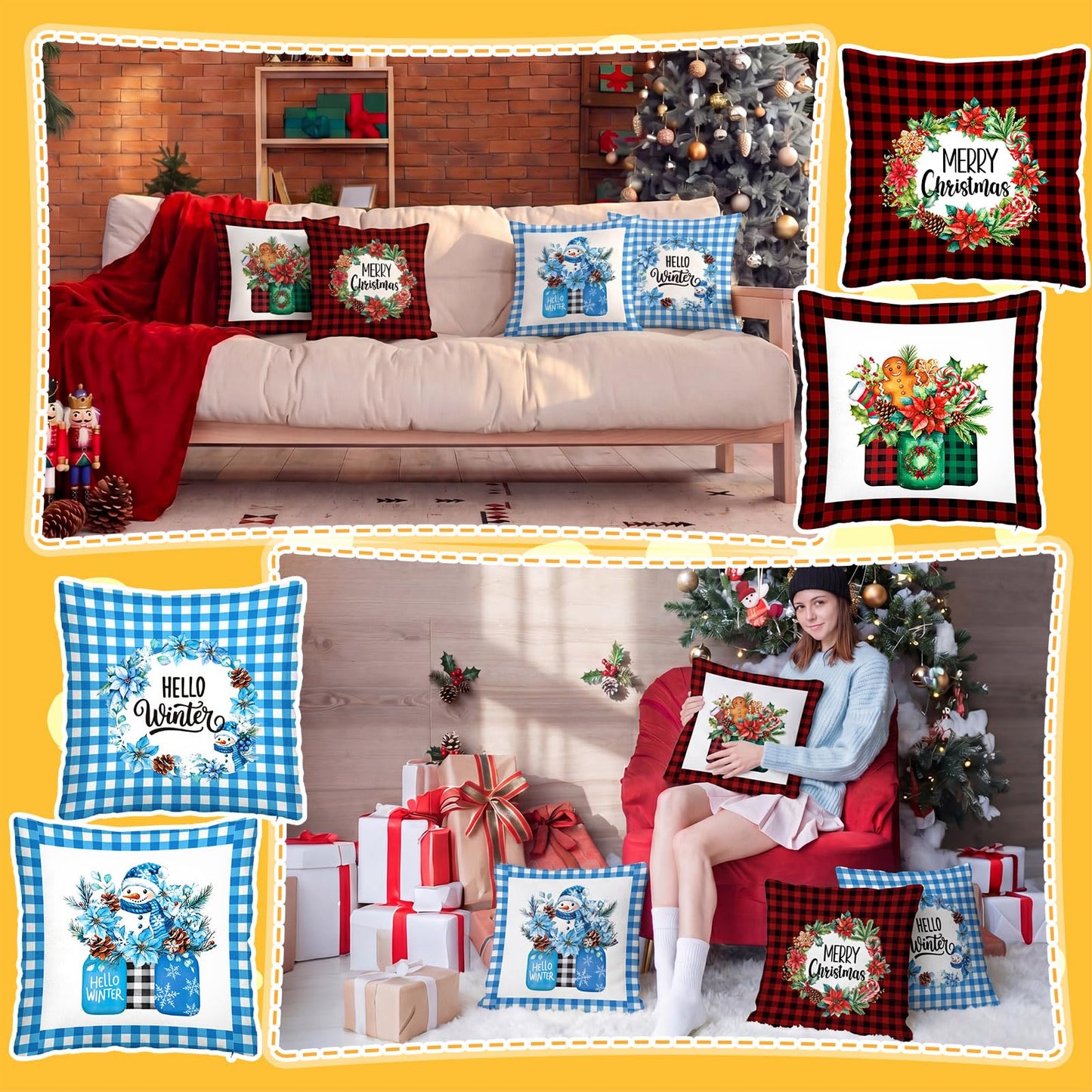 Mindsoft 20 Pcs Holiday Pillow Covers 18 x 18 Easter Pillow Cover Spring Summer 250th Anniversary Pillowcase Decorative Seasonal Cushion Case for Farmhouse Home Sofa(Watering Can)