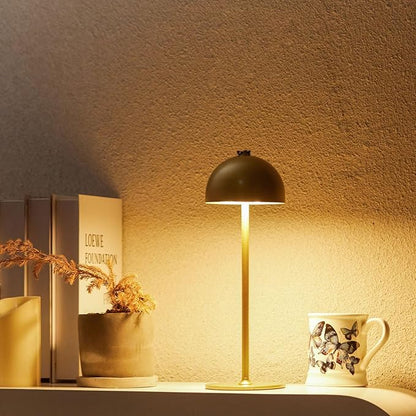 Cordless Table Lamp,8-75 Hours Battery Powered Lights,2-Pack Gold Rechargeable Lamp,Waterproof,Magnetic,Stepless Dimming,Adjustable Height, for Outdoor,Camping,Living Room,Dinner,Night Light