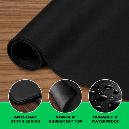 LifeTrim Huge 46”x17” 5mm Gaming Mouse Pad Large Mouse Pad for Desk Mouse Pad Gaming Giant Black XXL Thick Long Extra Large Extended Big Mouse Pad Gamer Desk Mat