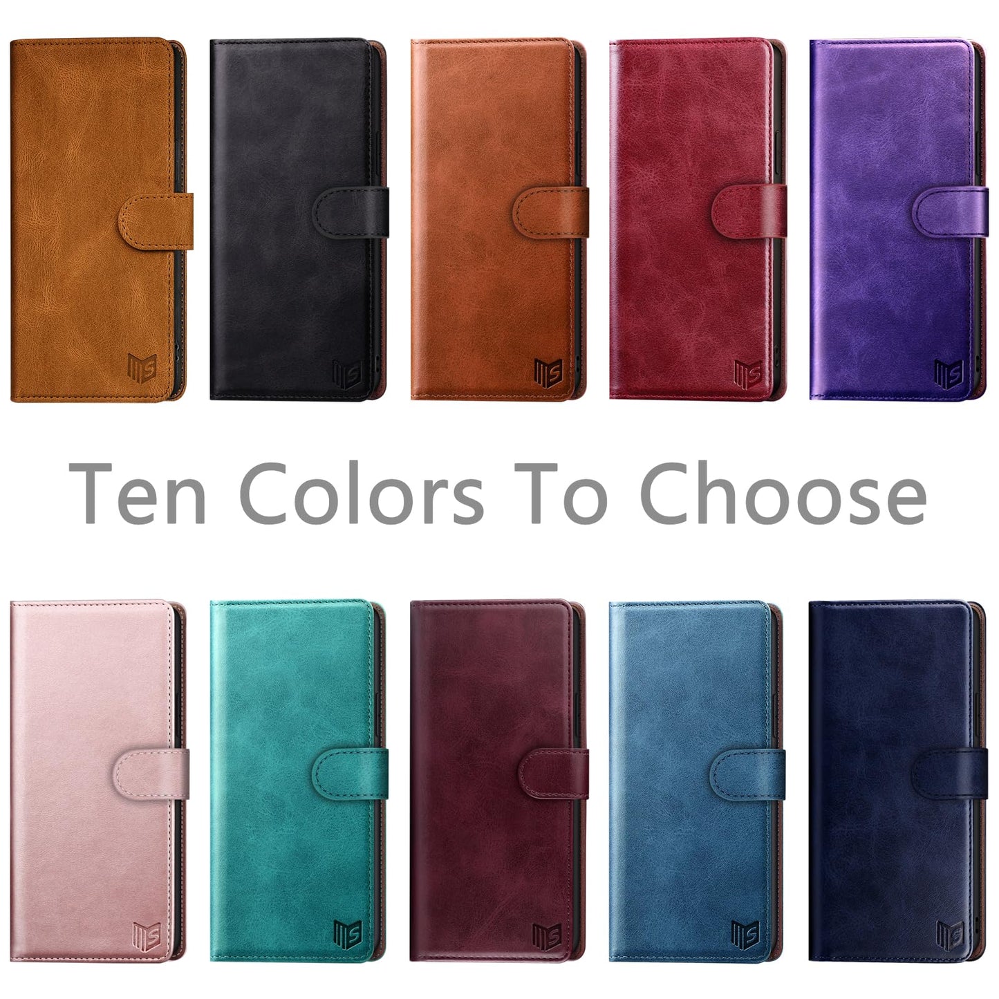 SUANPOT Compatible with Samsung Galaxy S25 Ultra Wallet case with RFID Blocking Credit Card Holder,Flip Book PU Leather Protective Cover Women Men for Samsung S25 Ultra Phone case Light Brown