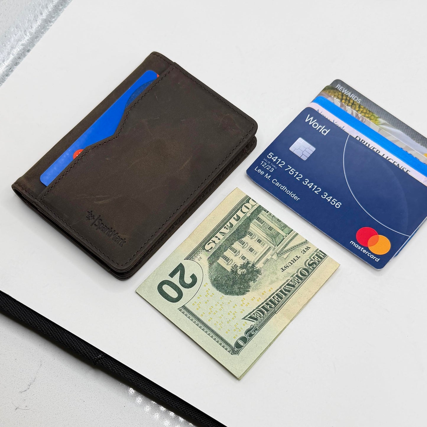SparkMark RFID Blocking Slim Wallet for Men | Thin Bifold Credit Card Holder Wallet | Mens Wallet Slim Business Card Case | Minimalist Front Pocket wallet with Gift Box