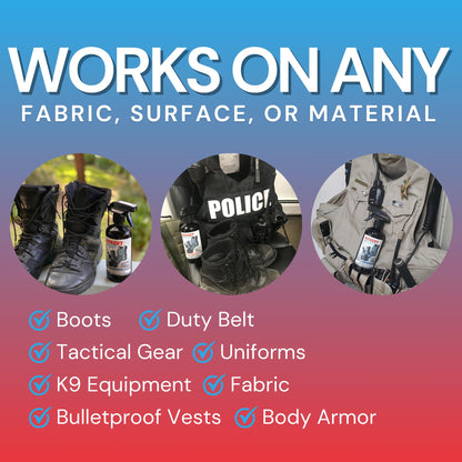 Arrest My Vest Military Grade Odor Eliminating Spray for Body Armor, Tactical Gear, and K9 Equipment. Safe on All Ballistic Vests, Fabrics, & Police Gear - 6 Pack of Midnight 4 oz Bottles