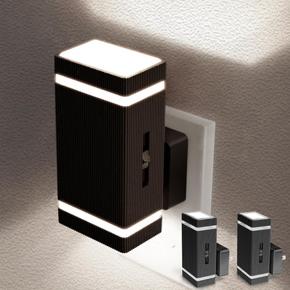 Briignite Night Lights Plug into Wall, Modern LED Night Light Plug in, Dusk to Dawn Sensor, Soft White 3000K, 0-100LM Adjustable Brightness, Dimmable NightLight for Hallway, Bedroom, Stairway, 2 Pack