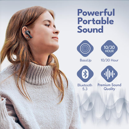 Groovz True Wireless Earbuds with Charging Case - Designed and Engineered in The USA - IPx4 Water Resistant Bluetooth Earbuds Compatible with Apple and Android - 27Hrs Battery Life - Teal